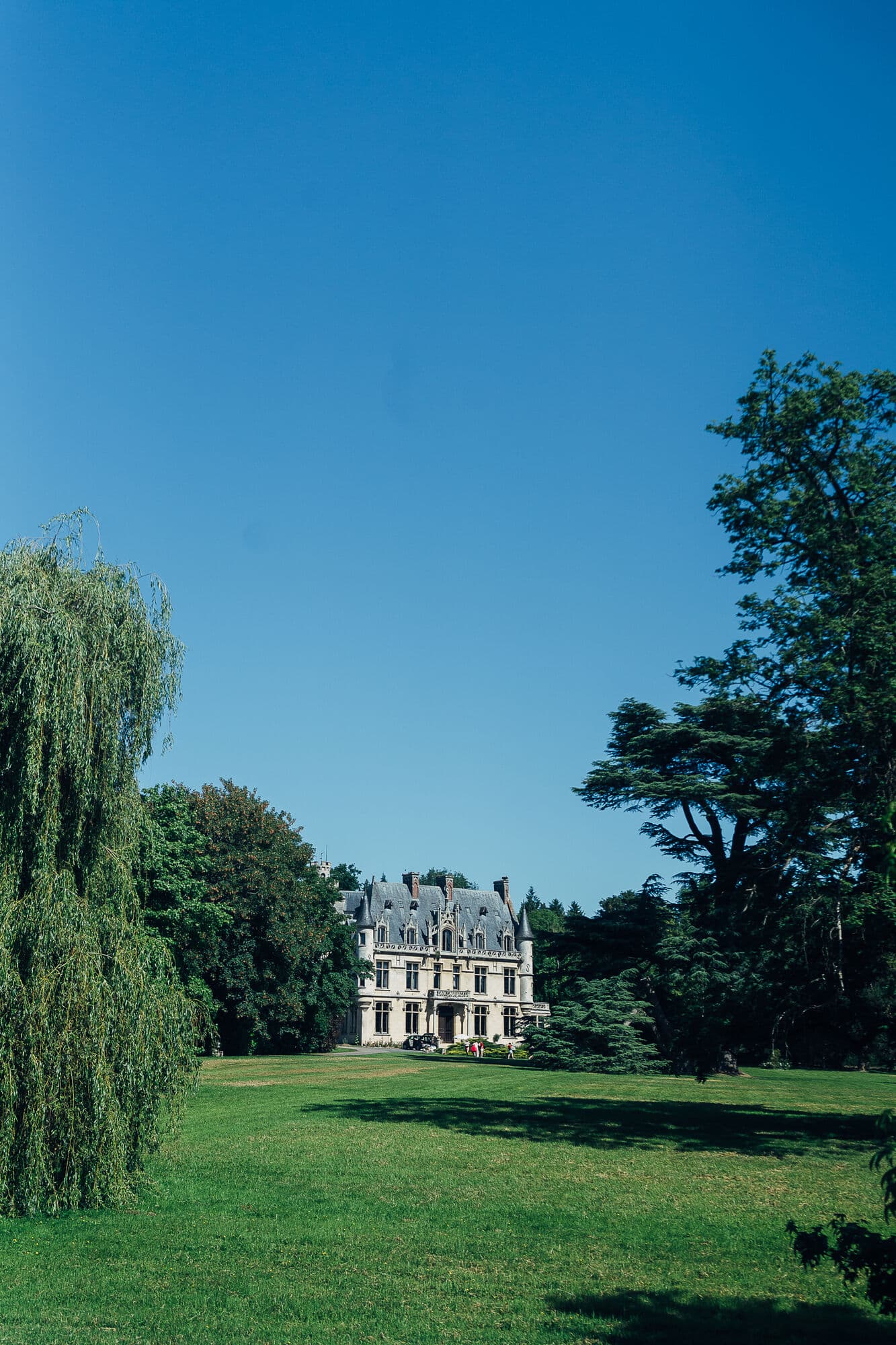 Le château vu depuis l'allée du parc