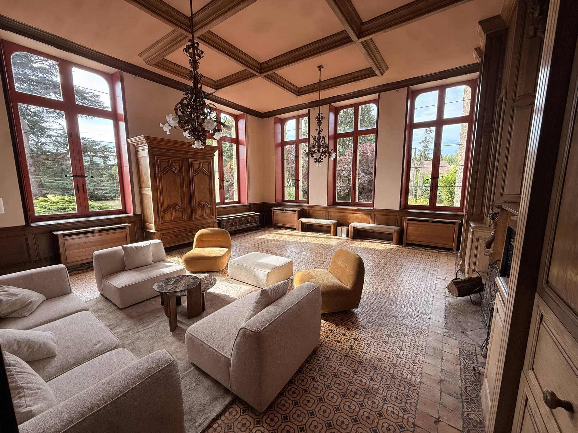 Salon à boiseries du château